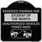 Signmission Reserved Parking for Student of the Month Unauthorized Vehicles Towed Away, A-DES-BS-1818-23074 A-DES-BS-1818-23074 - alternate 1